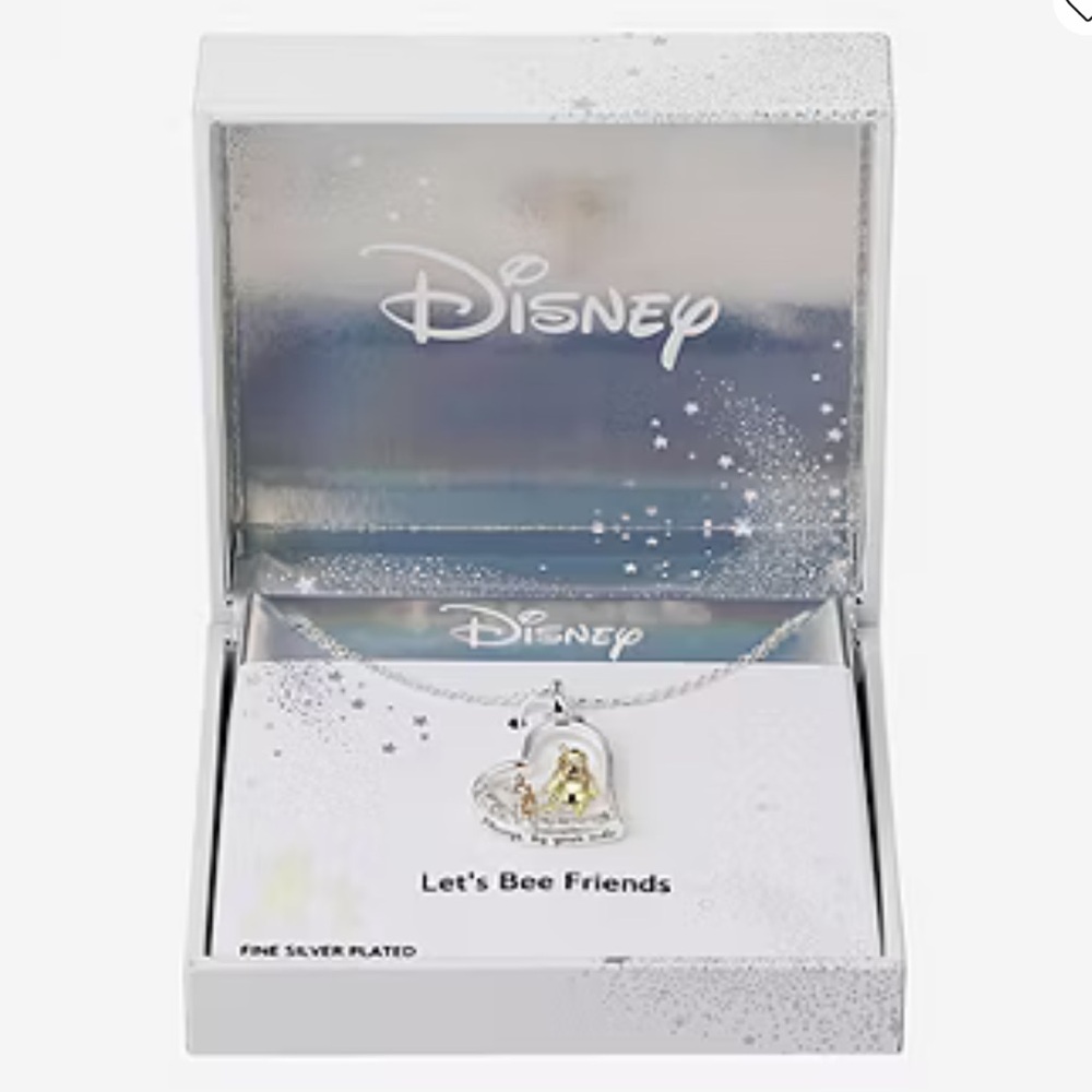 Disney Classics Jewelry | Winnie the Pooh & Piglet | Heart Pendant Necklace - Picture 3 of 9